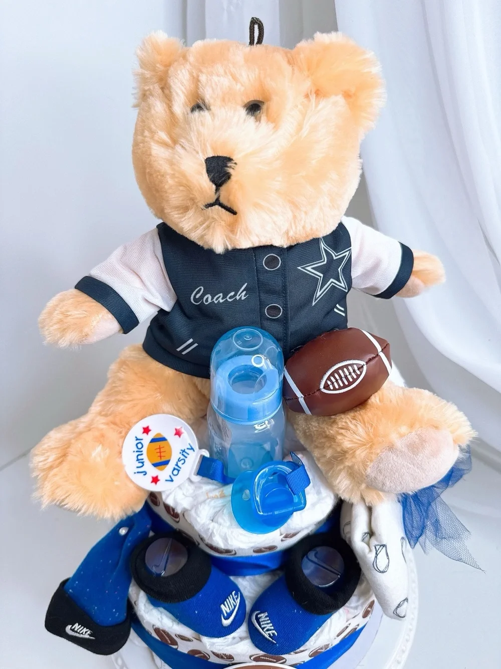 Dallas Cowboys Football Diaper Cake, Sport Theme, Baby Shower Gift